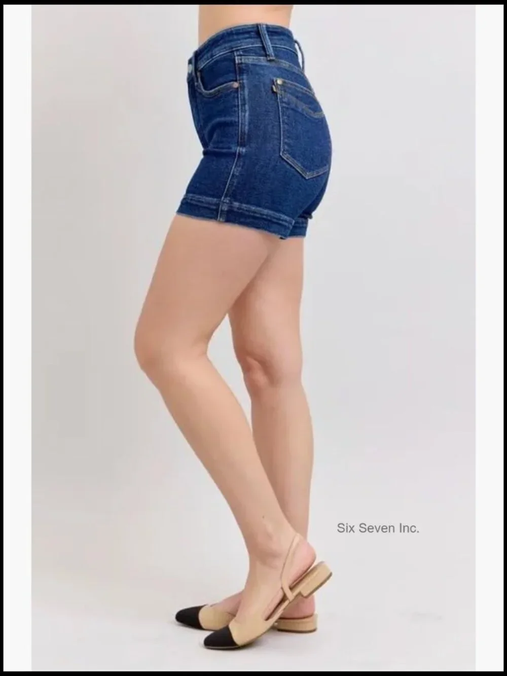 High Rise Tummy Control Denim Shorts 4.25